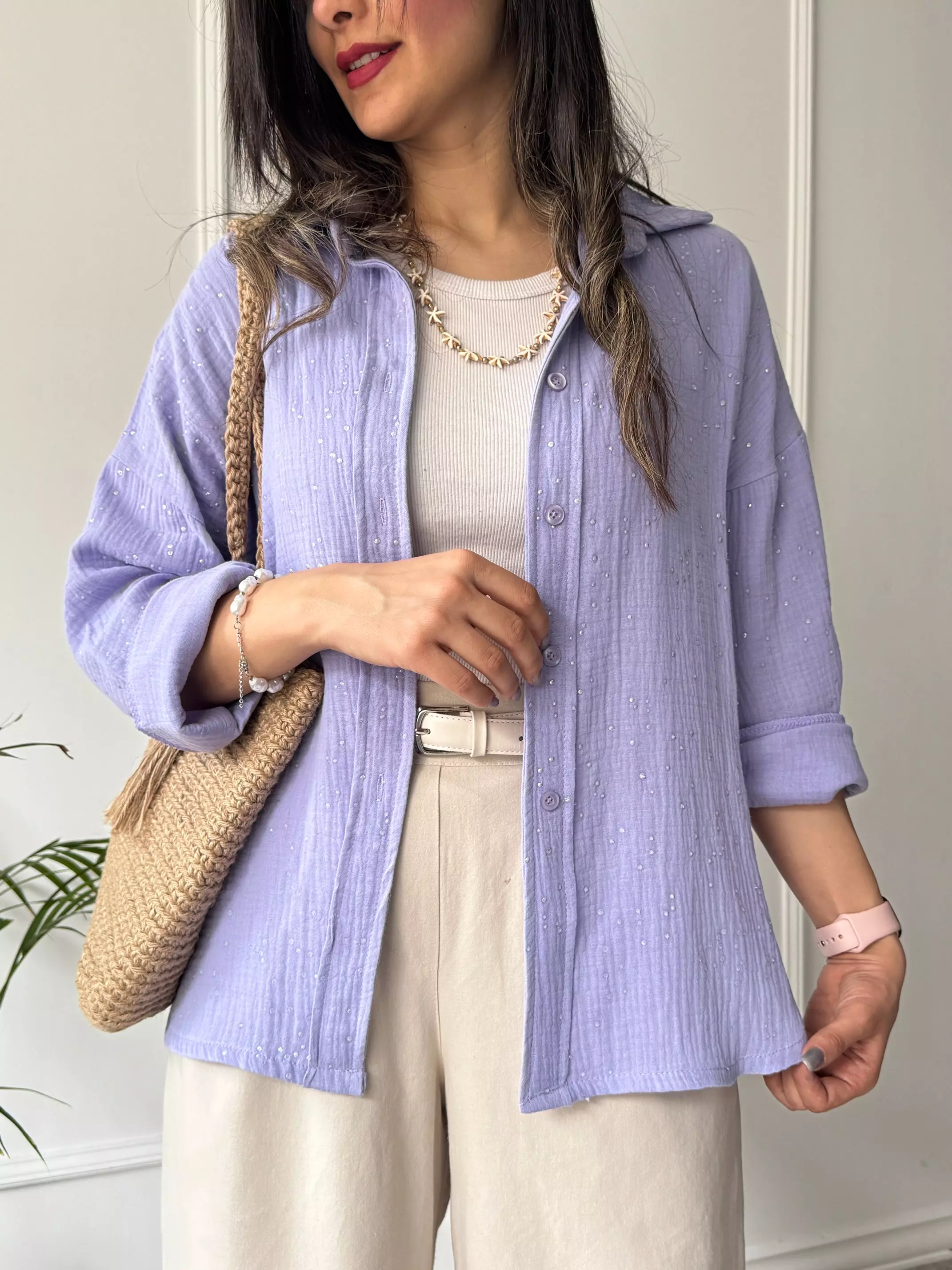 مانتو شومیزی پاستیلی میلانی